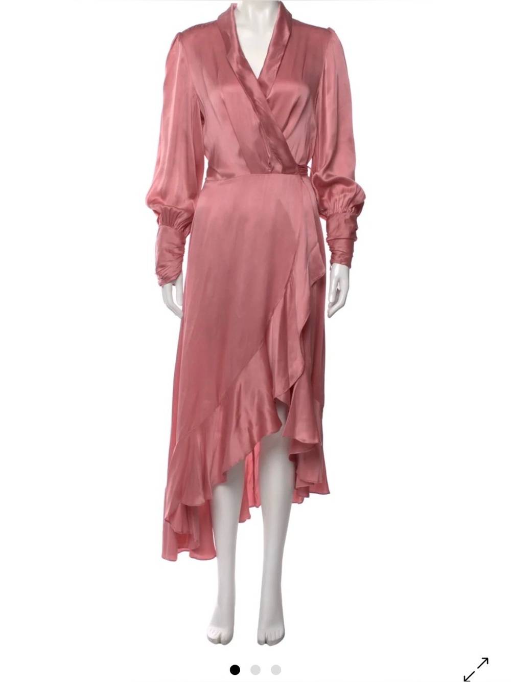 Zimmermann Rose Pink silk wrap Midi Dress!